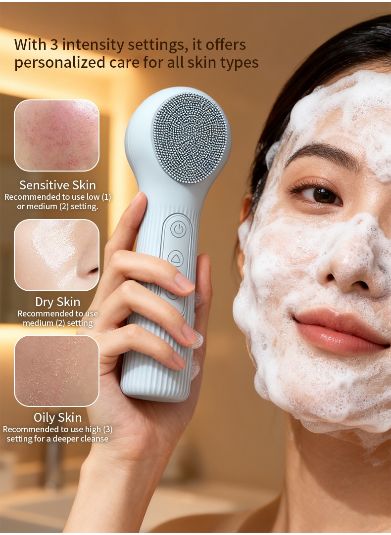 Silicone Cleansing Brush Recha - Silicone Face Scrubber Electric recension och pris