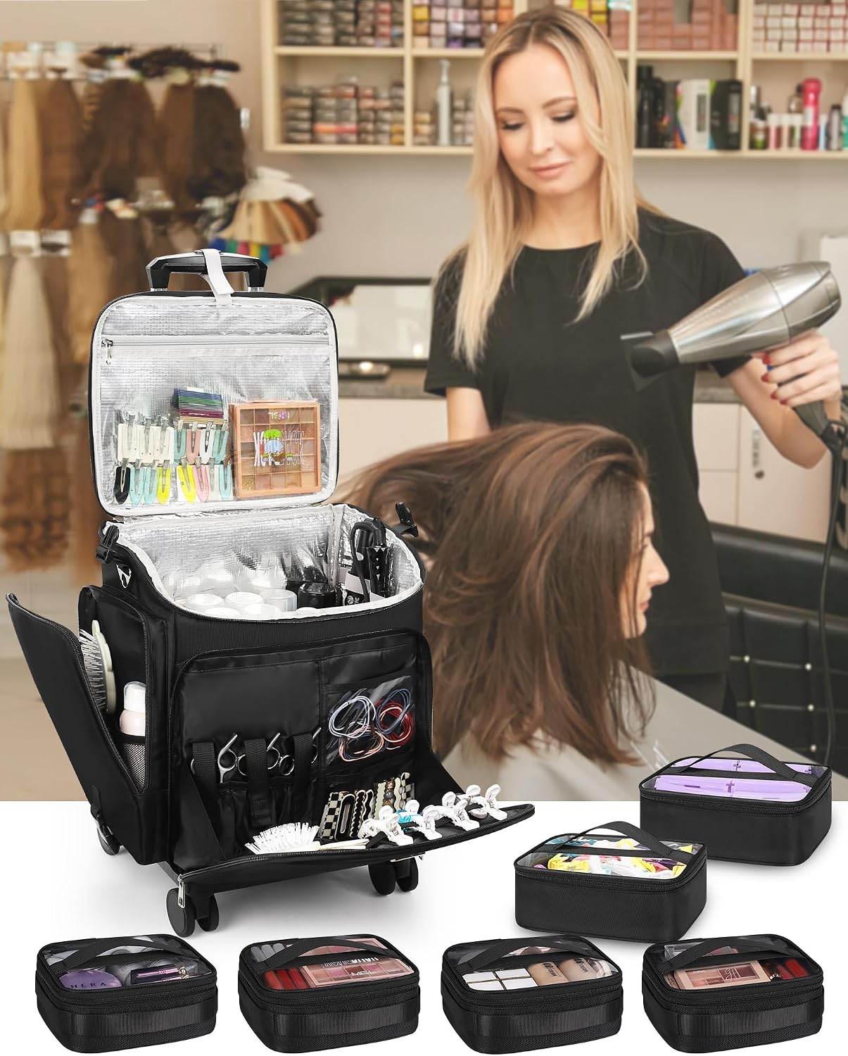Rolling Makeup Case Hair Tools - Makeup recension och pris