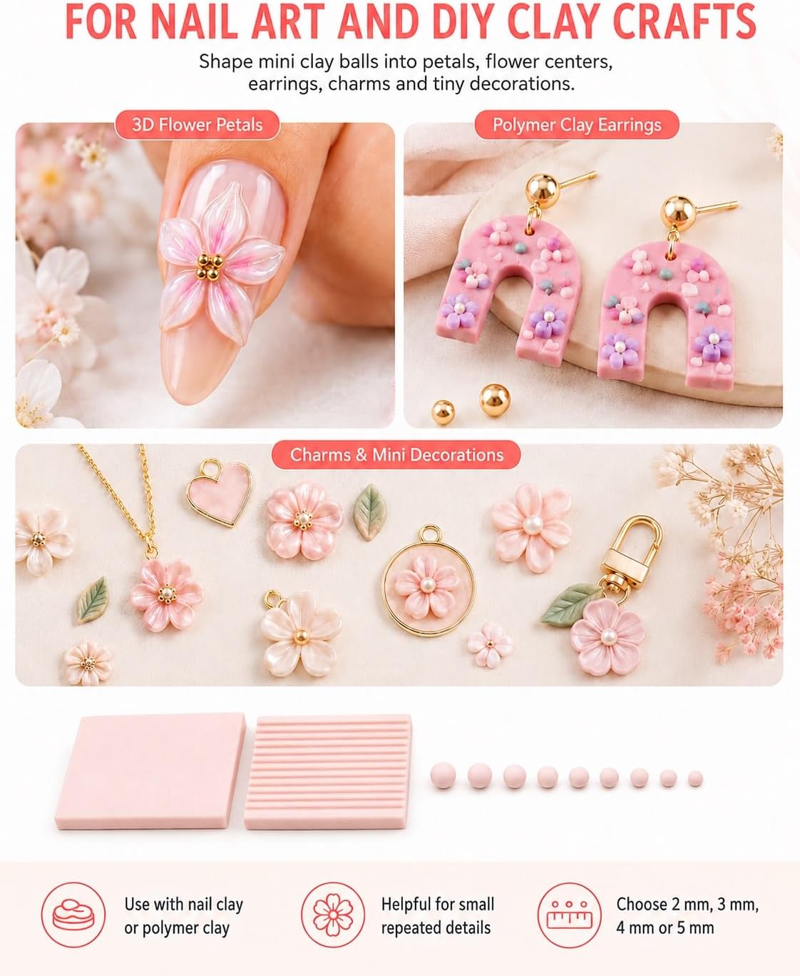 4PCS 3D Print Clay Gel Ball Ma - Nail Art recension och pris