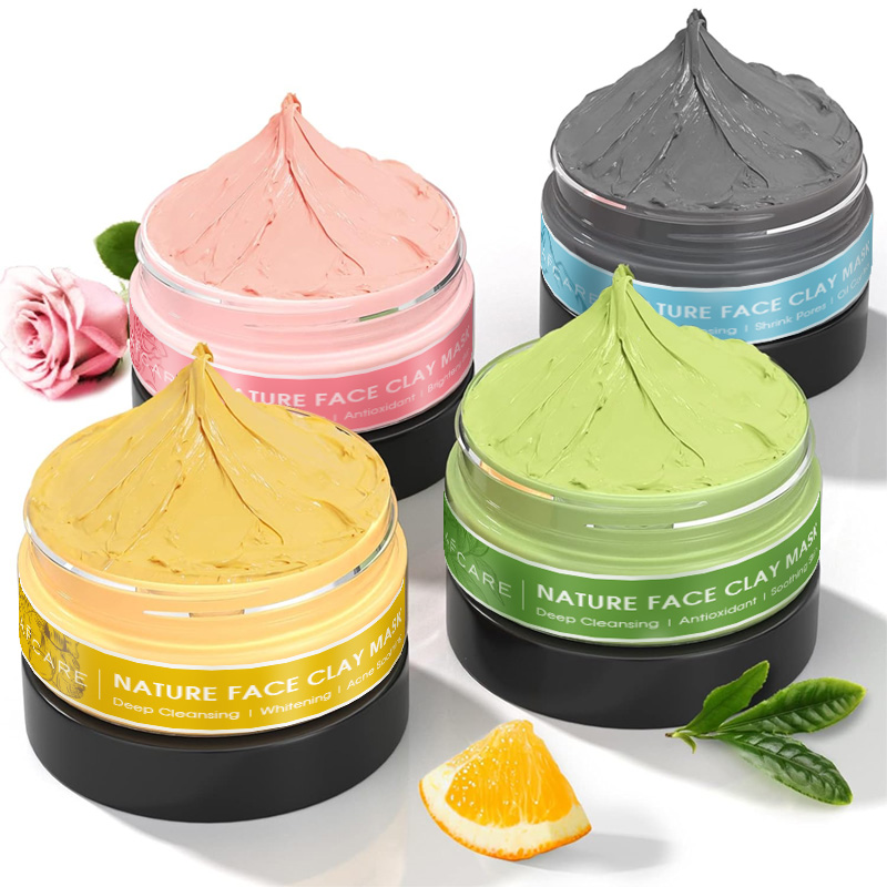 4 Pcs Clay Facial Mask Set Tur - Green Tea Cleansing Clay Mask recension och pris