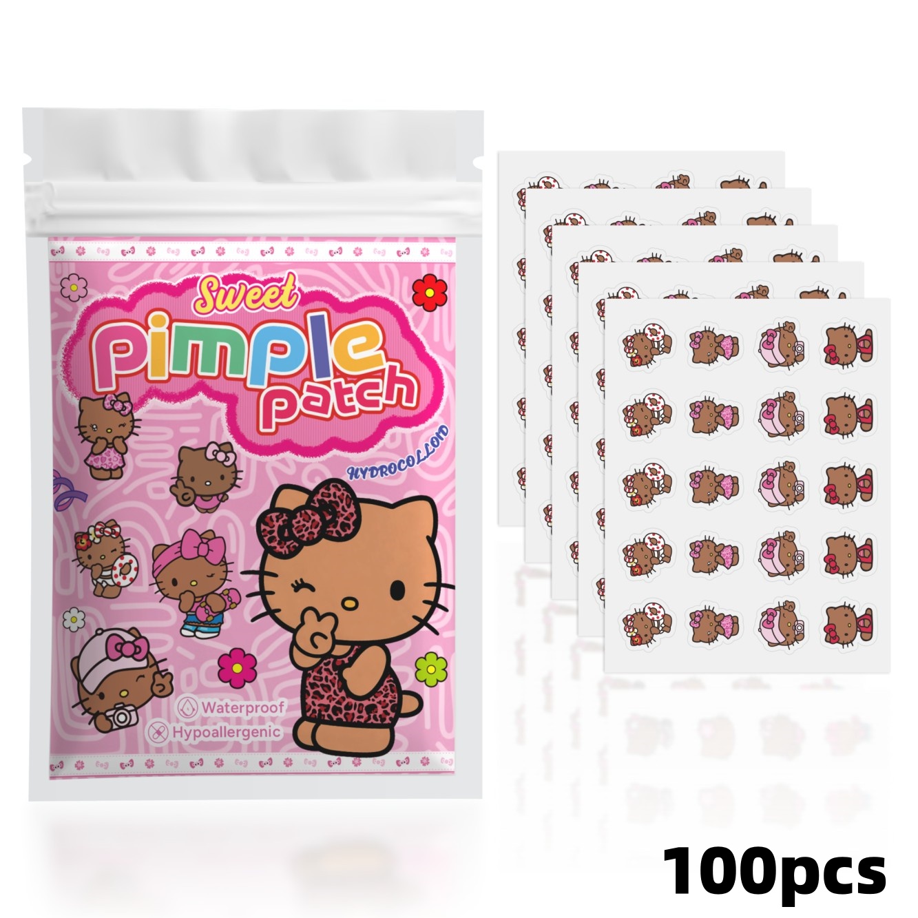 100PCS hello kitty Acne patche - Hydrocolloid Pimple Patch recension och pris