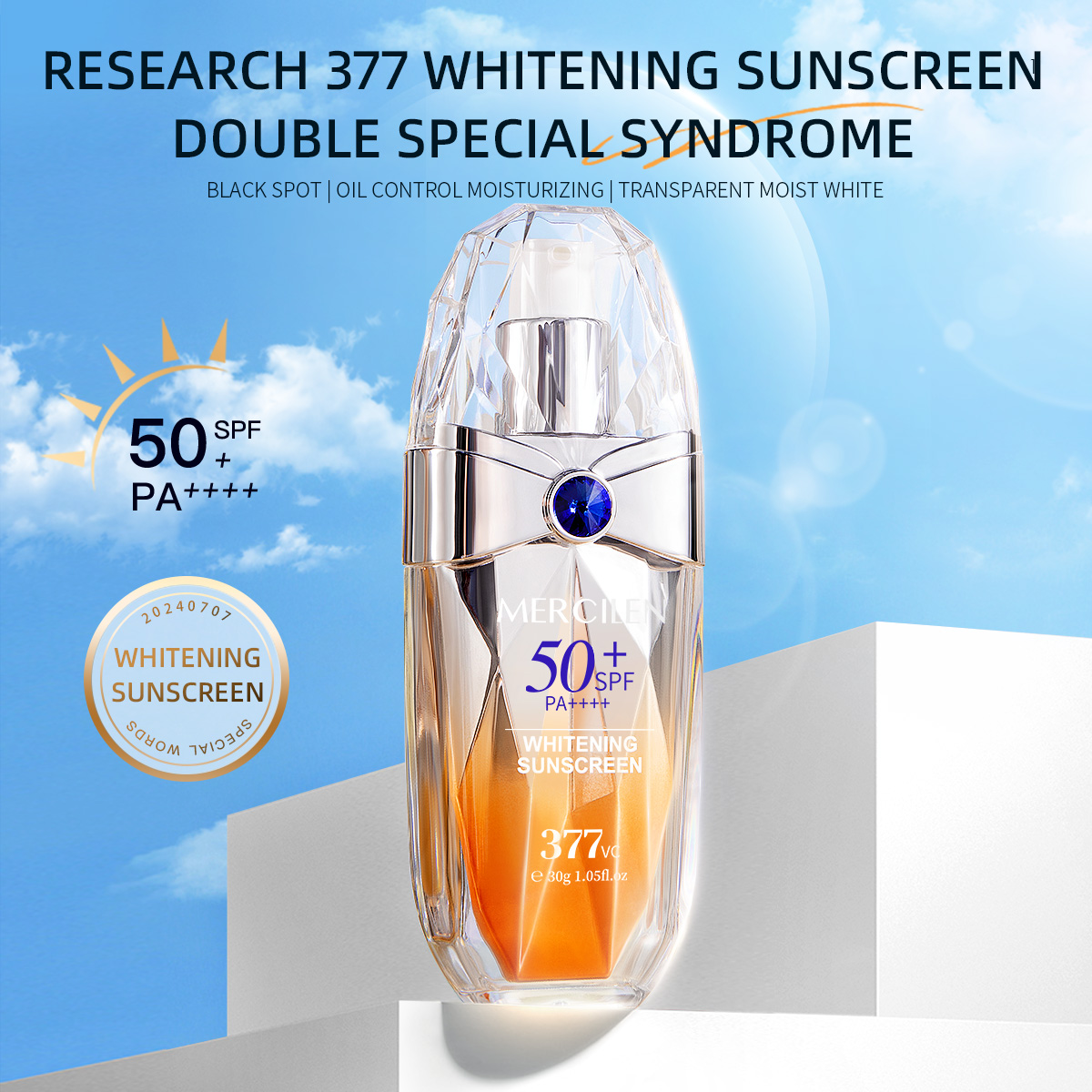 Mercilen Sunscreen 30g, Spf50+ - Spf 50 Waterproof Sunscreen recension och pris