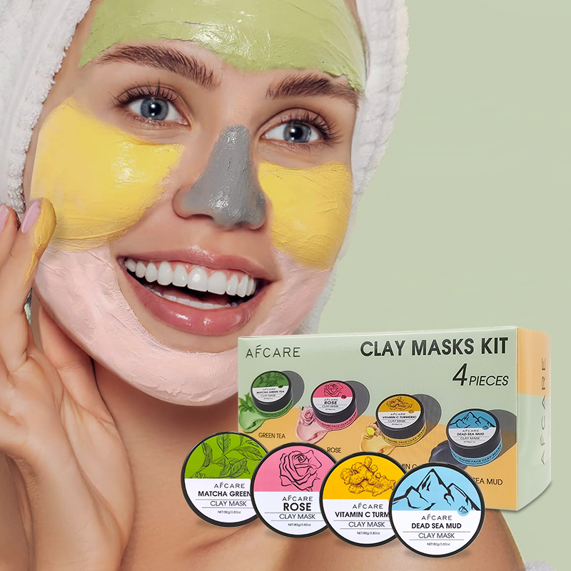 4 Pcs Clay Face Mask Set - Tur - Green Tea Cleansing Clay Mask recension och pris