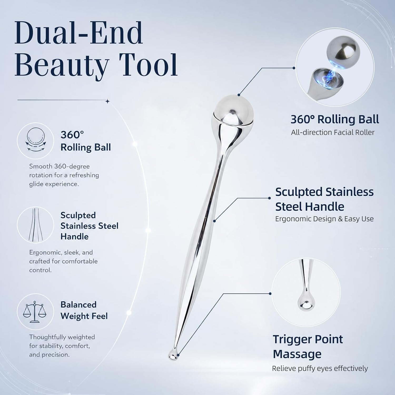 Metal Face Roller Massager Eye - Face Ice Roller Puffiness recension och pris