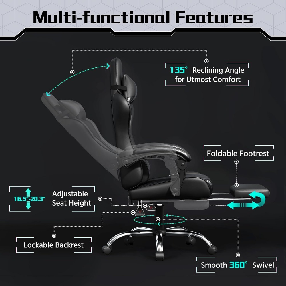 Comfortable PU Leather Gaming  - Massage recension och pris