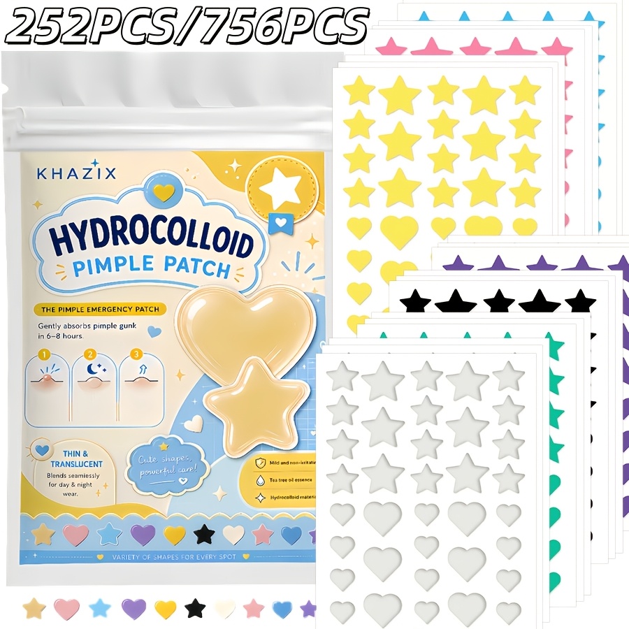 7 colors, 252 PCS/756 PCS. Sta - Hydrocolloid Pimple Patch recension och pris