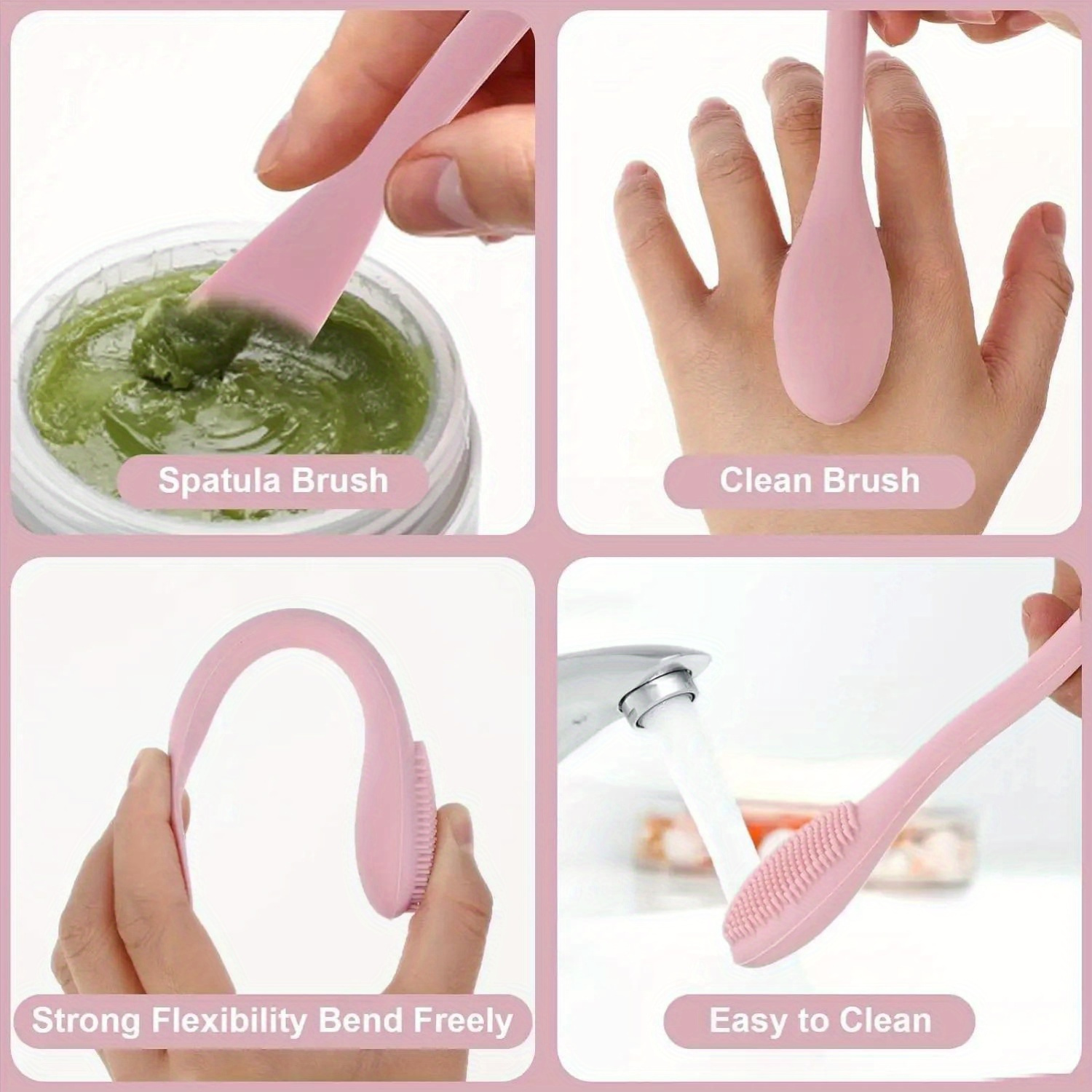 Double Head Facial Mask Brush  - Silicone Face Scrubber Electric recension och pris