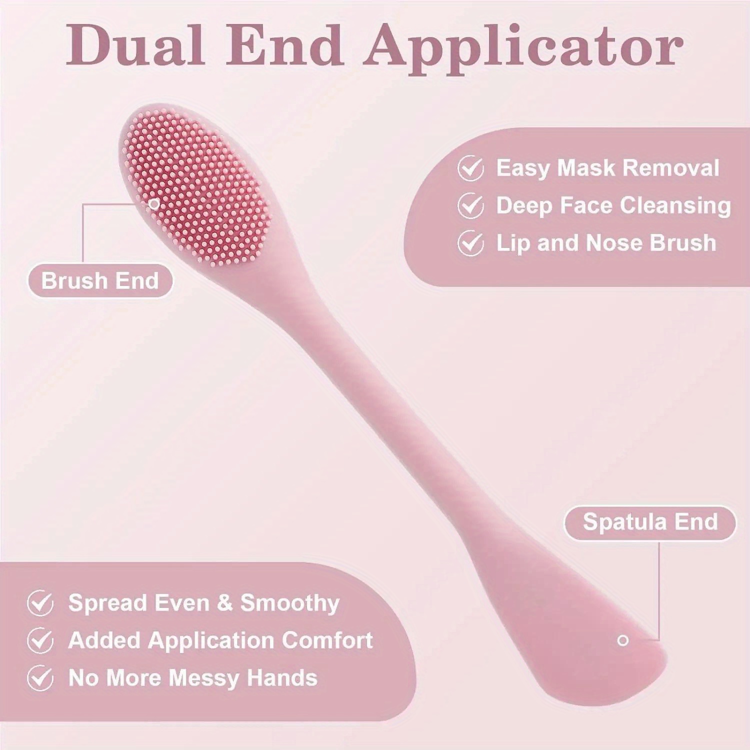 Double Head Facial Mask Brush  - Silicone Face Scrubber Electric recension och pris