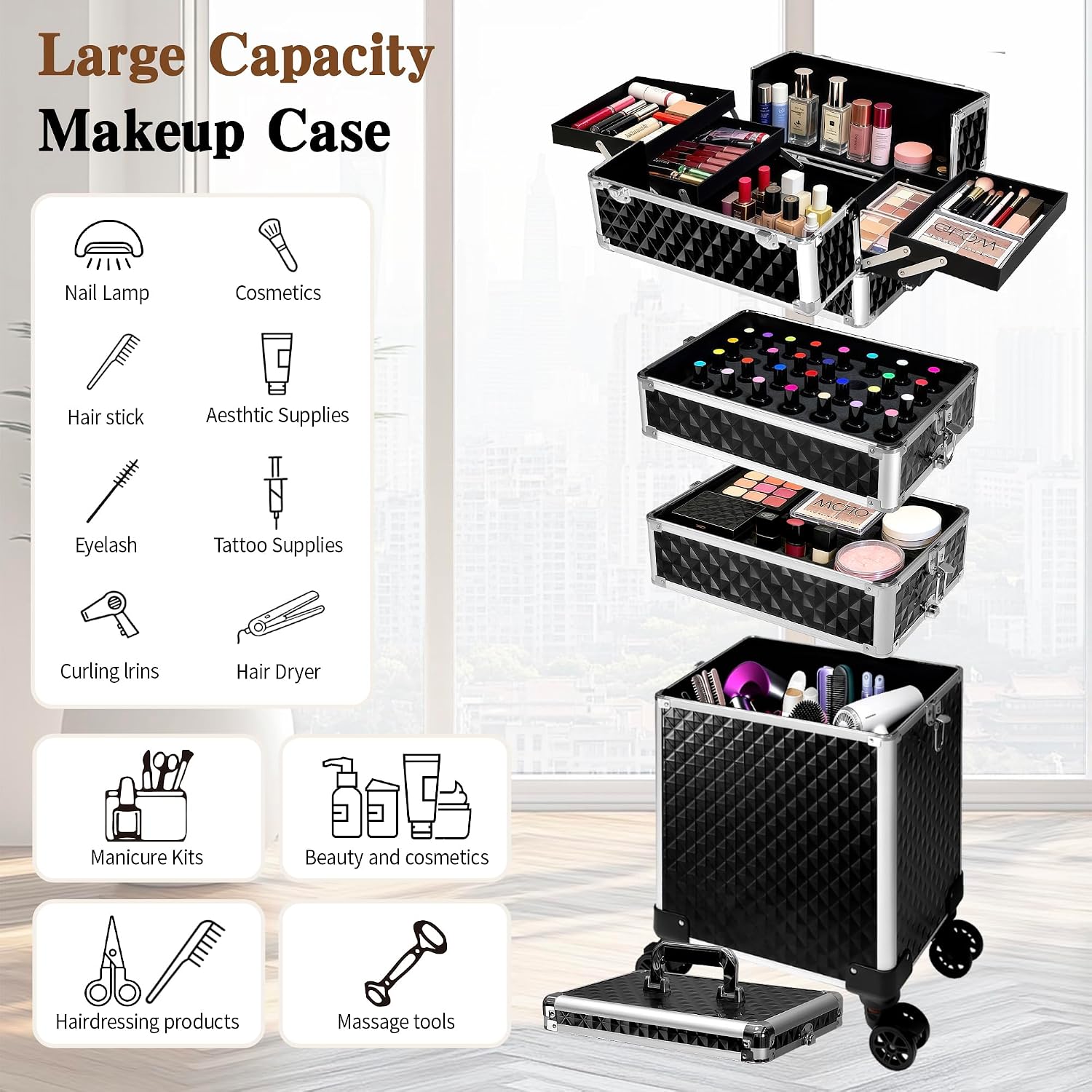 Rolling Makeup Train Case, Cos - Makeup recension och pris