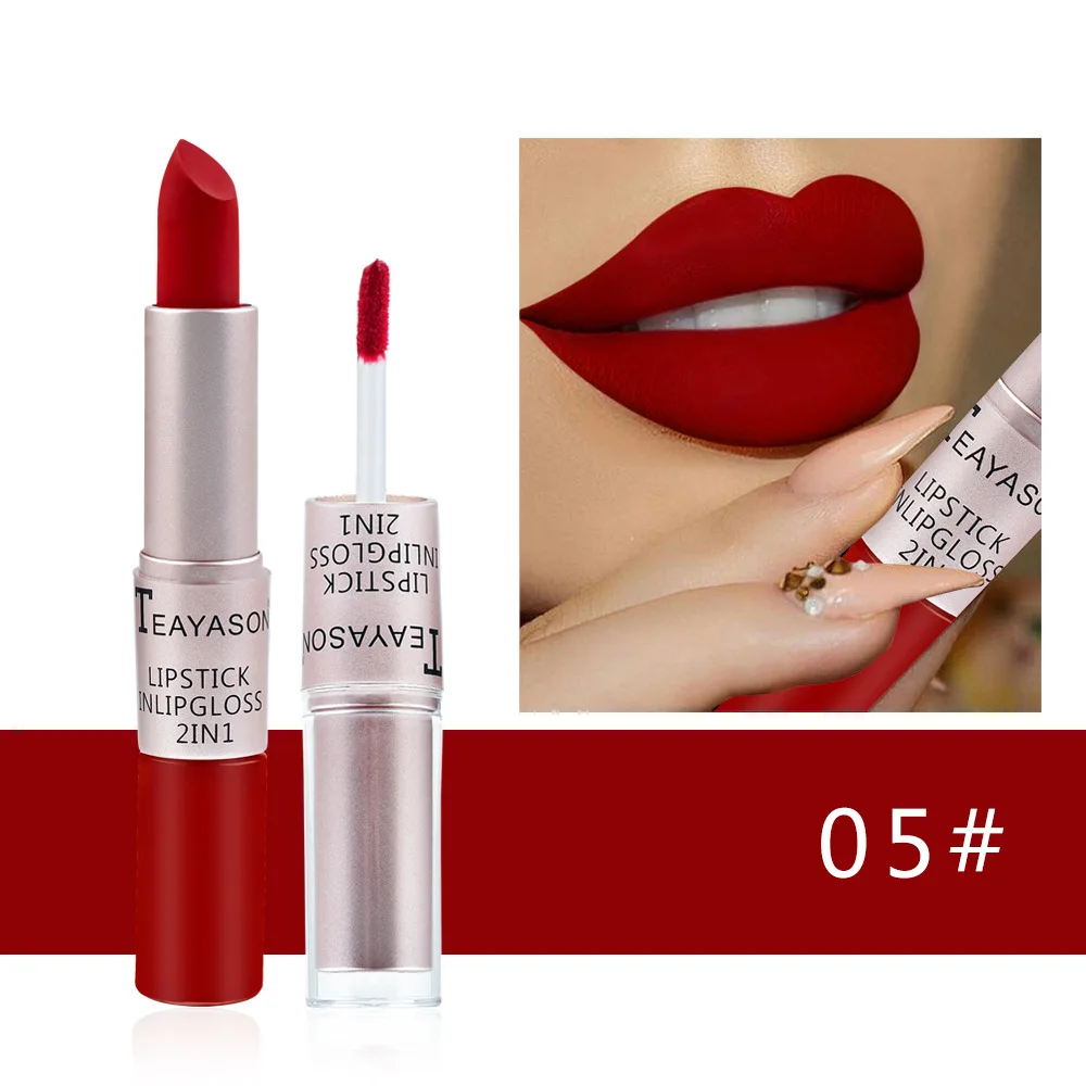 1PC Pink Lipstick Sexy Lip Glo - Matte Velvet Lip Tint Long Lasting recension och pris