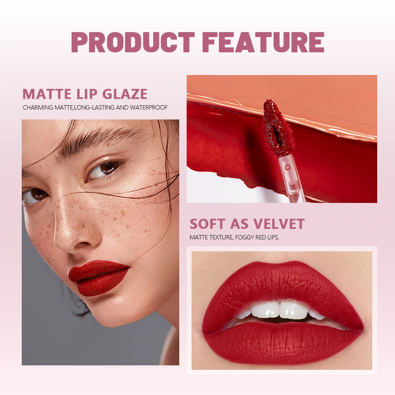 1pcs Waterproof Matte Velvet L - Matte Velvet Lip Tint Long Lasting recension och pris