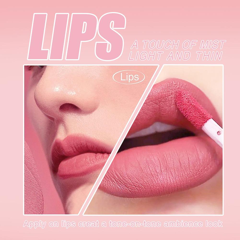 3pcs/set Nude Lip Gloss Matte  - Matte Velvet Lip Tint Long Lasting recension och pris