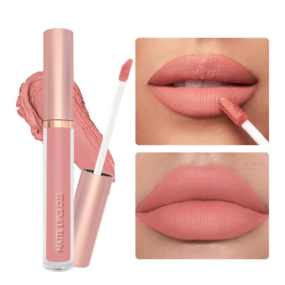 3pcs/set Nude Lip Gloss Matte  - Matte Velvet Lip Tint Long Lasting recension och pris