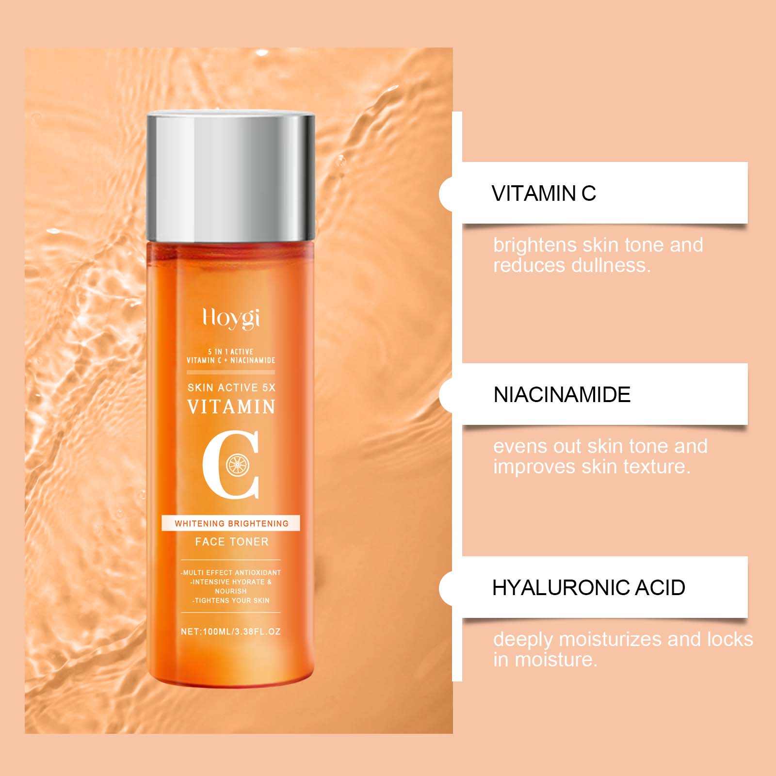 Vitamin C Hydrating Toner Mois - Niacinamide Pore Shrinking Essence recension och pris