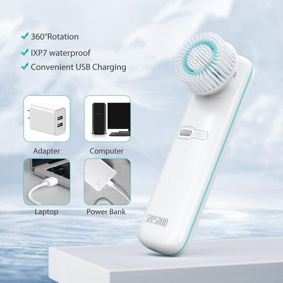 Facial Cleansing Brush,  Face  - Silicone Face Scrubber Electric recension och pris