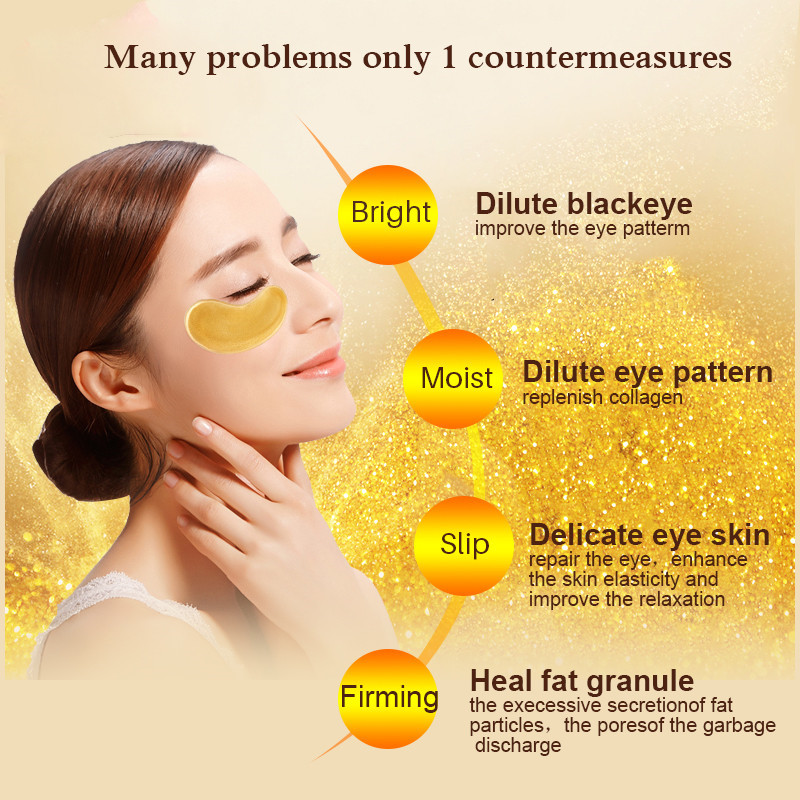5/10/20/30 Pairs Crystal Gold  - Collagen Under Eye Patches recension och pris