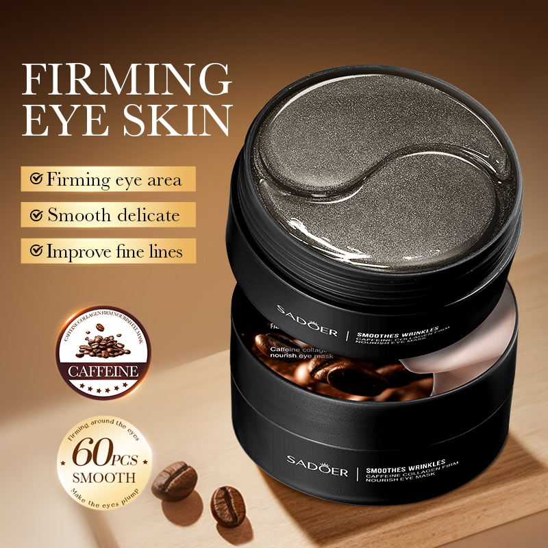 60pcs SADOER Caffeine Crystal  - Collagen Under Eye Patches recension och pris