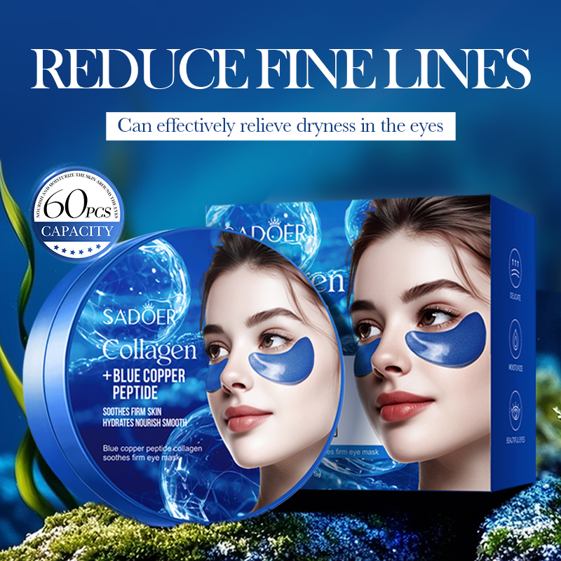60pcs SADOER Caffeine Crystal  - Collagen Under Eye Patches recension och pris