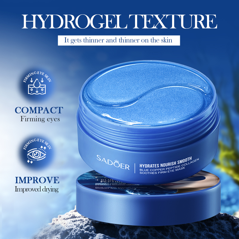 60pcs SADOER Caffeine Crystal  - Collagen Under Eye Patches recension och pris