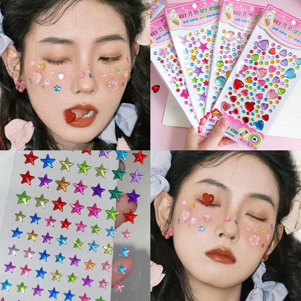 Self-Adhesive Face Rhinestones - Nail Art recension och pris