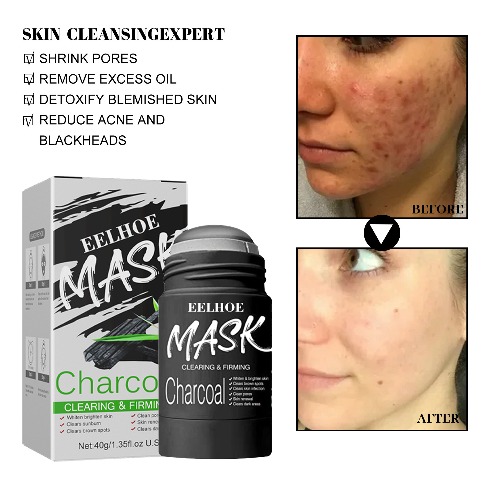 Clay Face Mask Stick Facial Sk - Green Tea Cleansing Clay Mask recension och pris