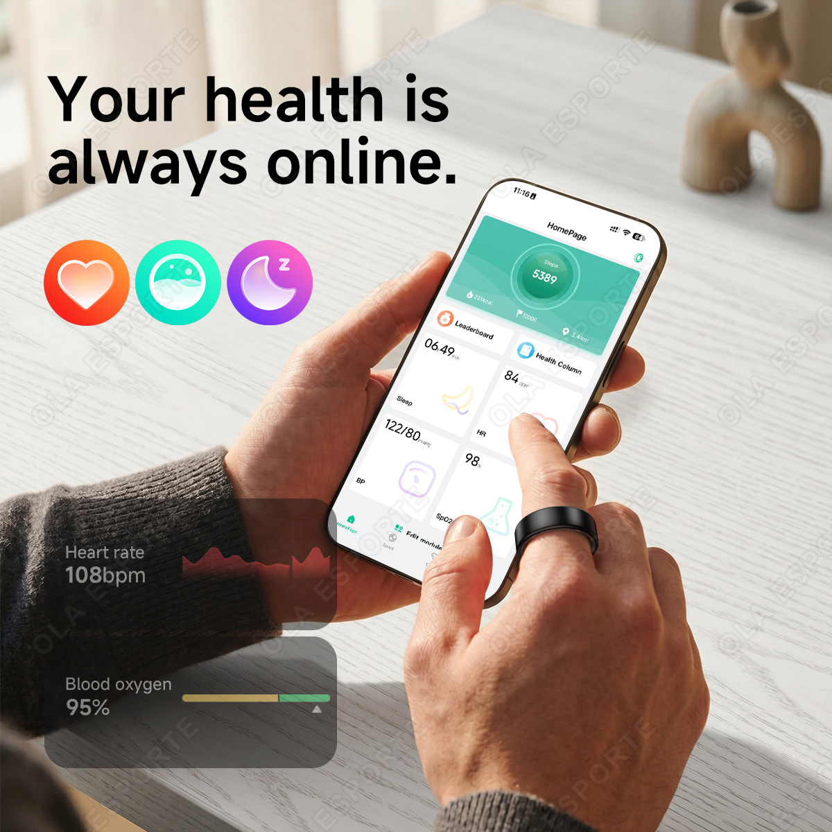 R10 Smart Ring with Charging C - Health Monitors recension och pris
