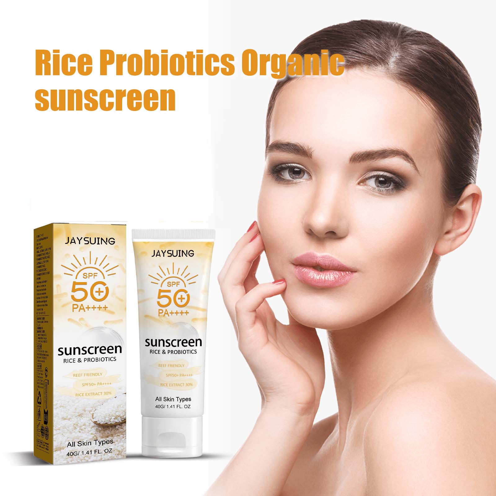 Probiotic Organic Rice Sunscre - Spf 50 Waterproof Sunscreen recension och pris