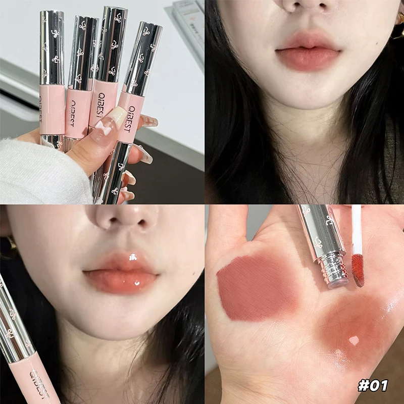 QIBEST Double Head Matte Velve - Matte Velvet Lip Tint Long Lasting recension och pris