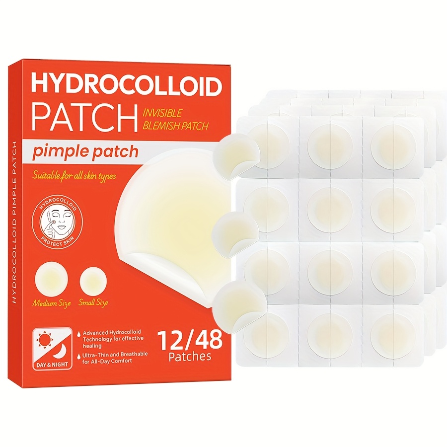 48 PCS Hydrocolloid Acne Patch - Hydrocolloid Pimple Patch recension och pris