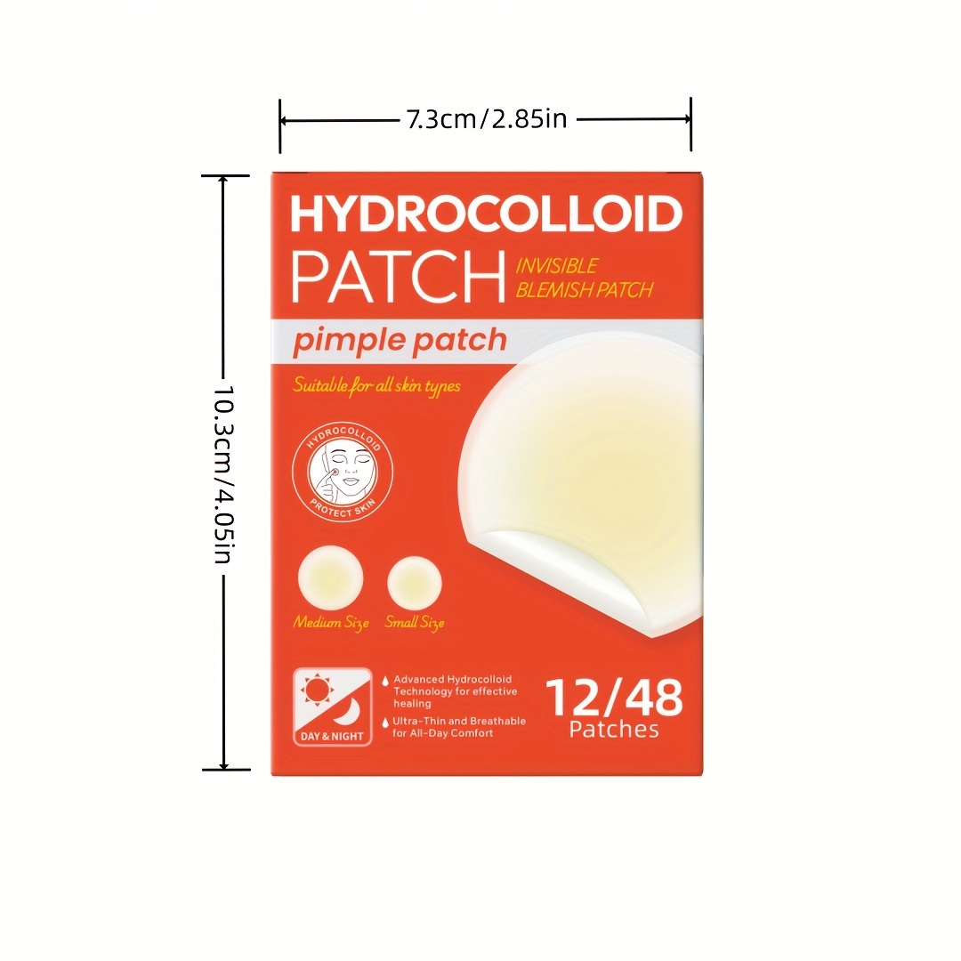 48 PCS Hydrocolloid Acne Patch - Hydrocolloid Pimple Patch recension och pris