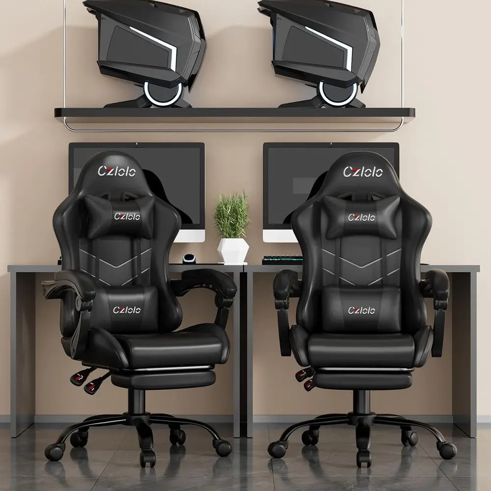 Ergonomic Gaming Chair with Fo - Massage recension och pris