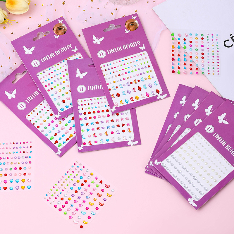 Hot Selling Face Gems Stickers - Nail Art recension och pris