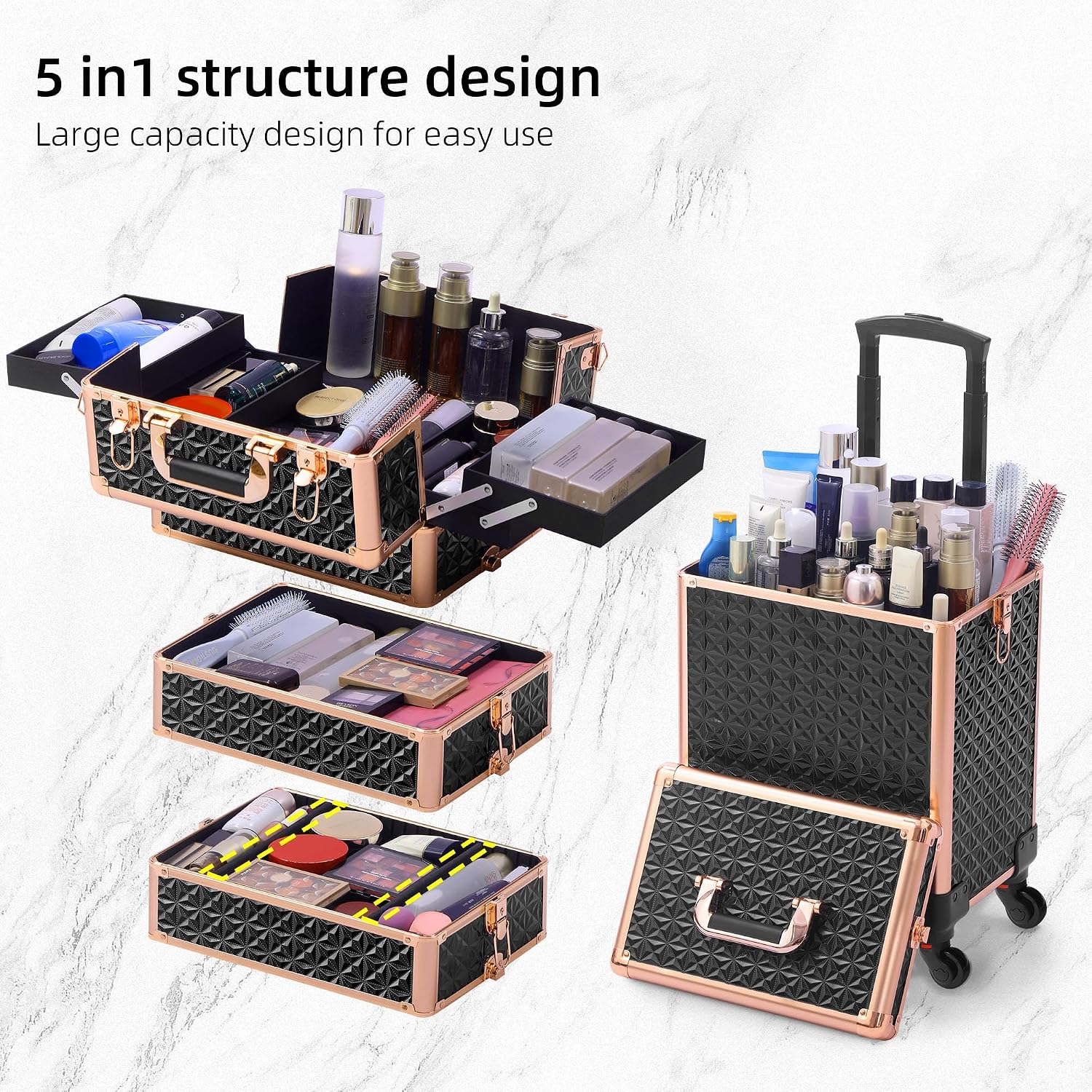 Rolling Makeup Case Makeup Tra - Makeup recension och pris