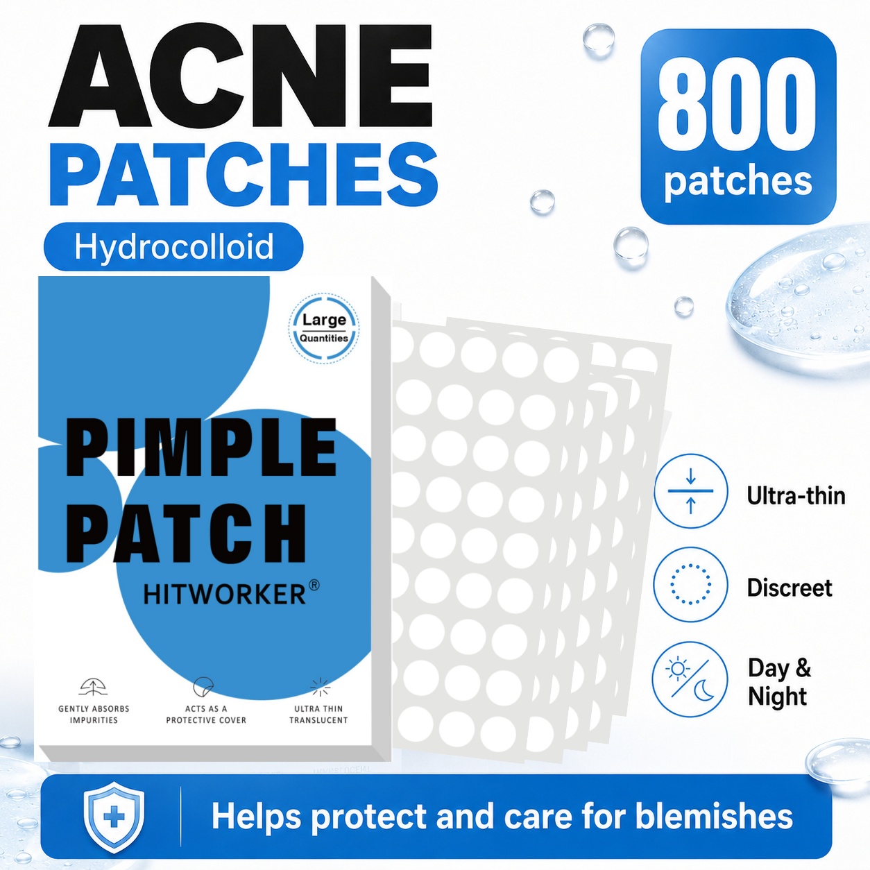 800Pcs Hydrocolloid Acne Pimpl - Hydrocolloid Pimple Patch recension och pris