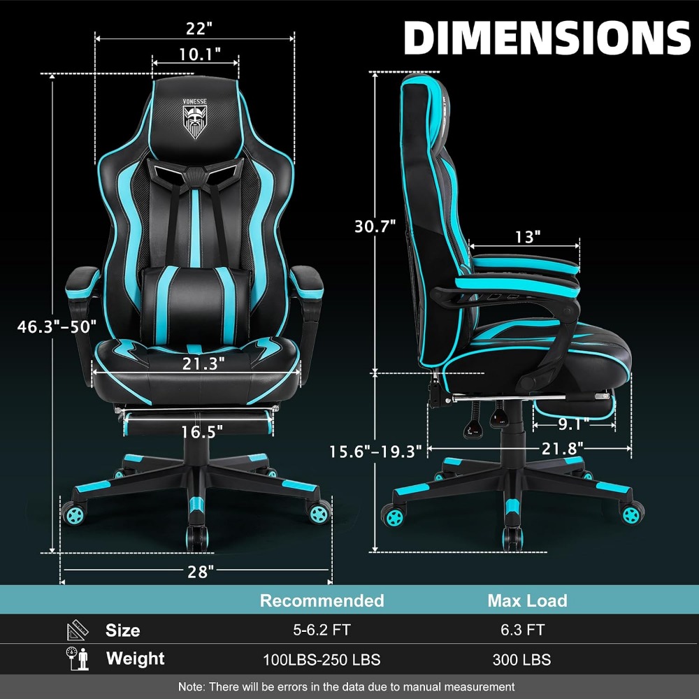 Ergonomic Gaming Chairs with F - Massage recension och pris