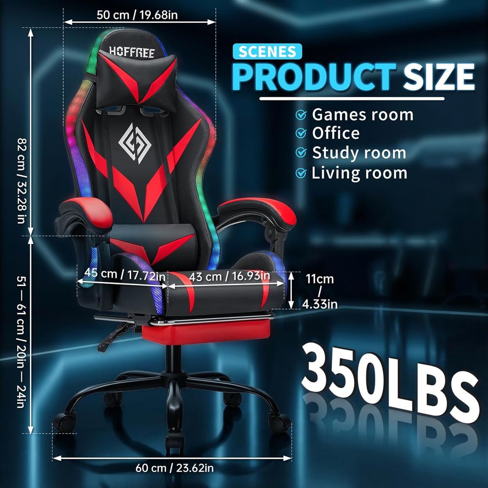 Ergonomic High-Back Gaming Cha - Massage recension och pris