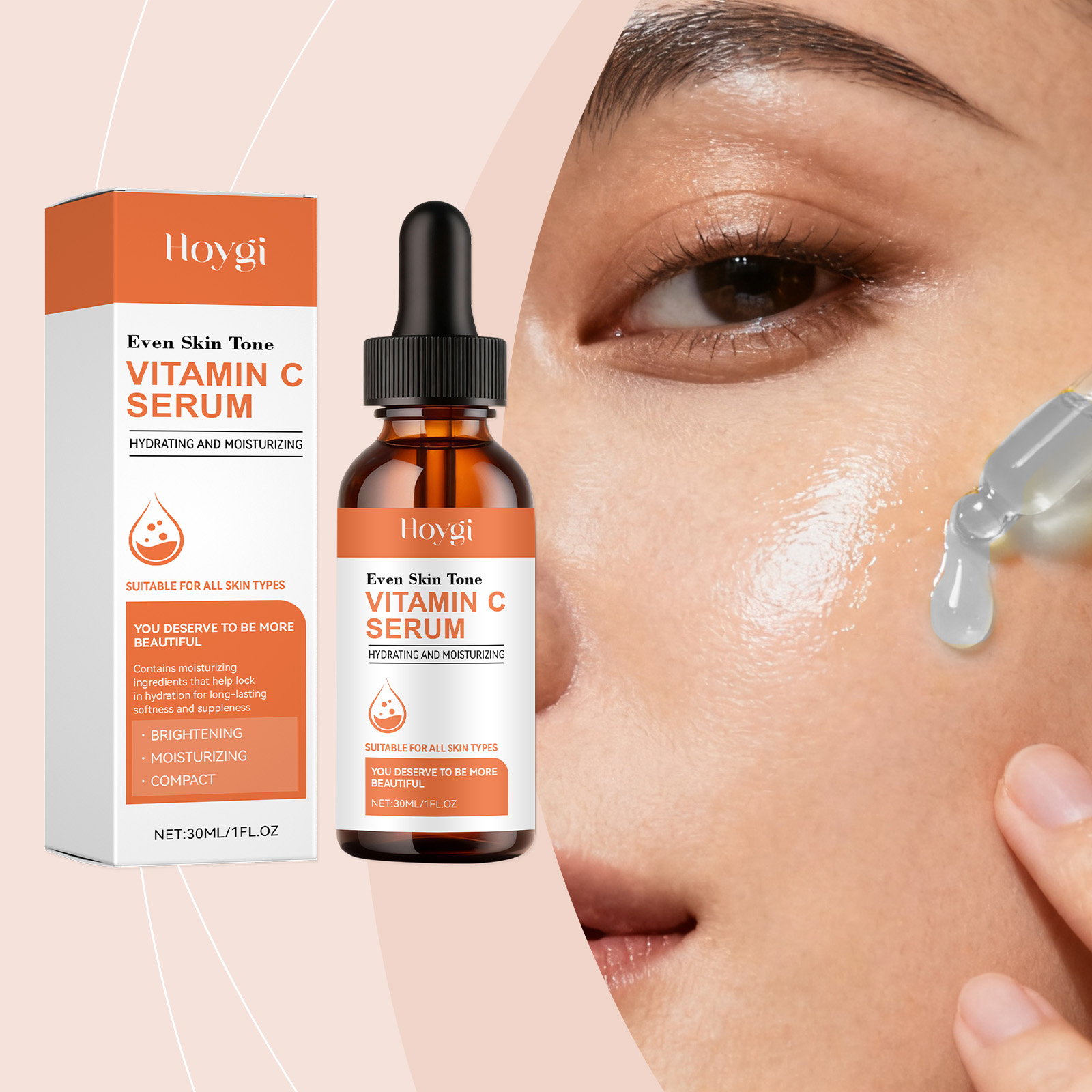 Vitamin C Serum for Face Hyalu - Hyaluronic Acid Facial Serum recension och pris
