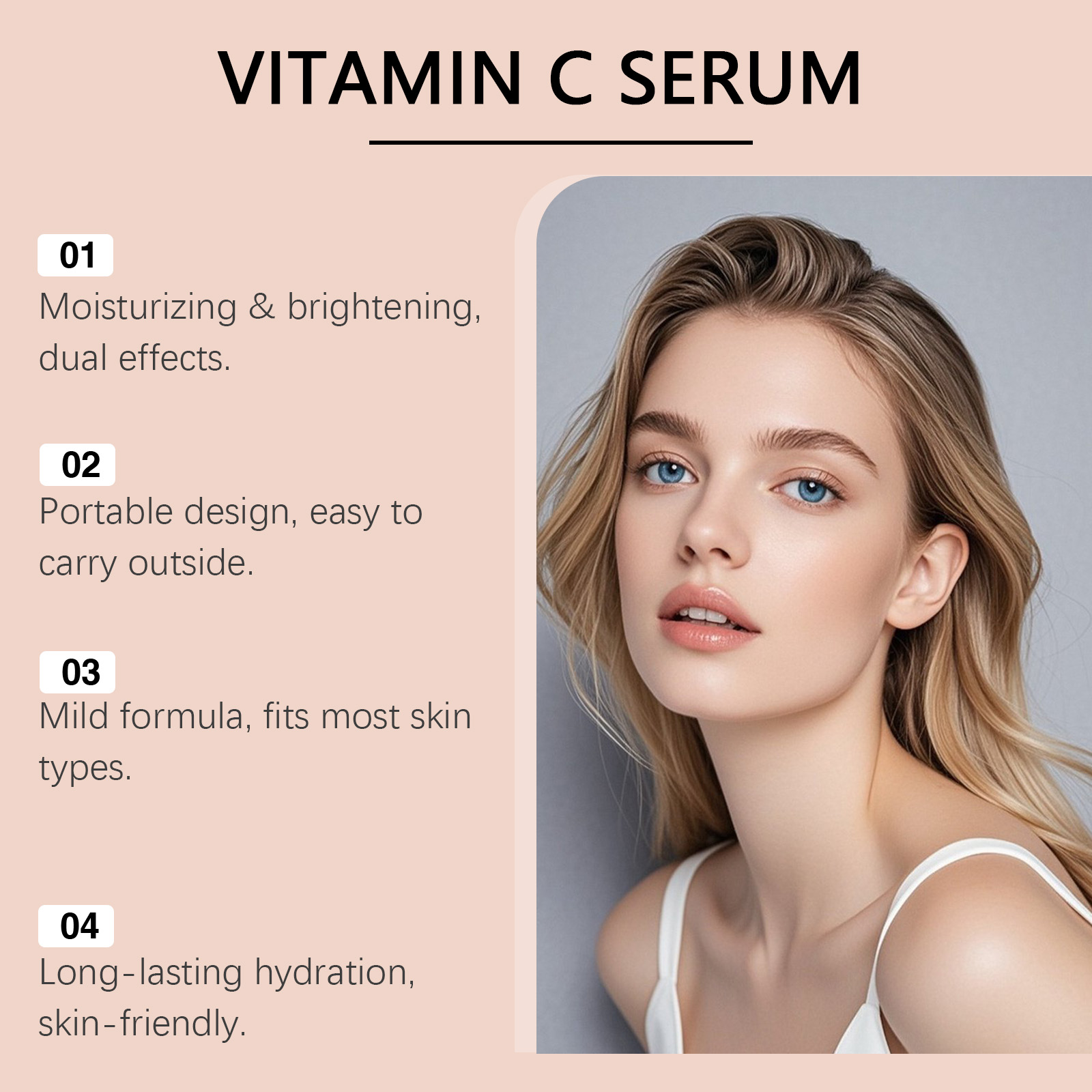 Vitamin C Serum for Face Hyalu - Hyaluronic Acid Facial Serum recension och pris