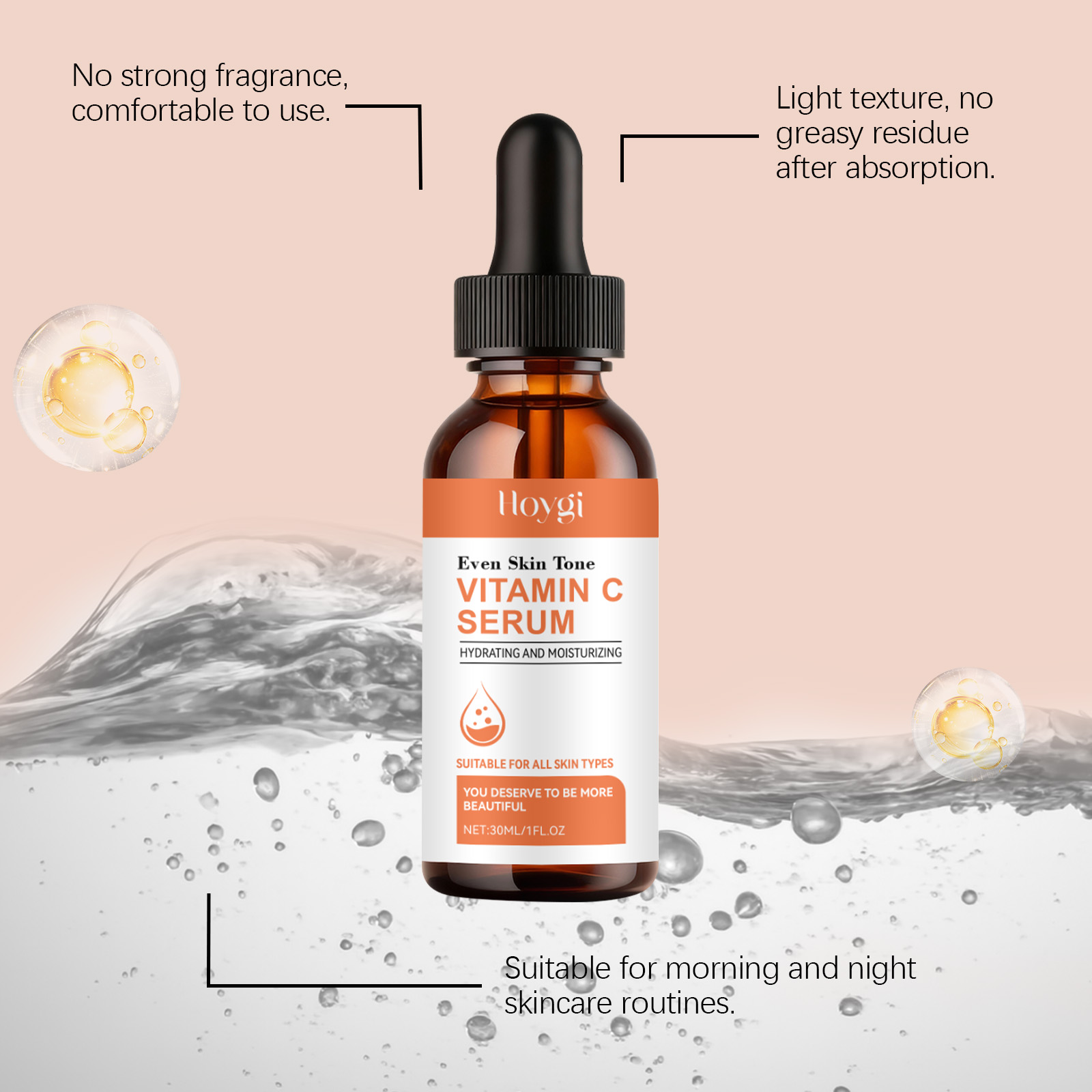 Vitamin C Serum for Face Hyalu - Hyaluronic Acid Facial Serum recension och pris