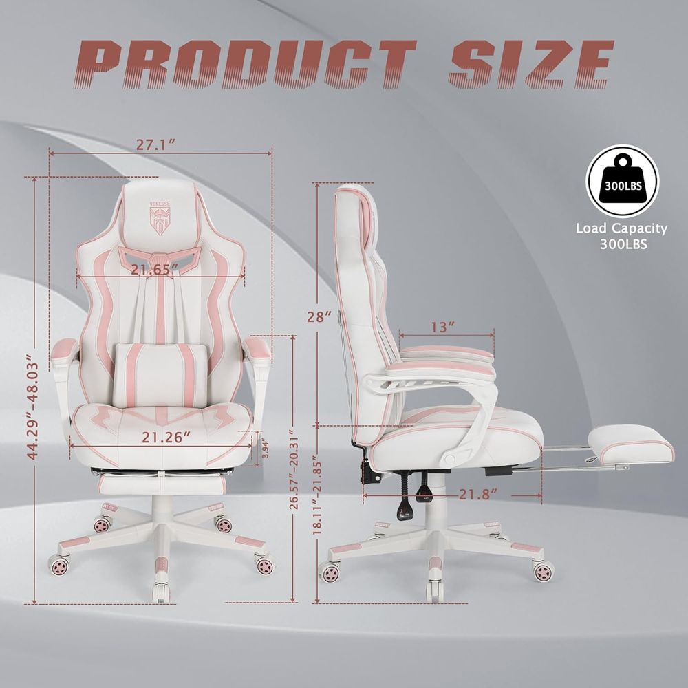 Ergonomic High-Back Gaming Cha - Massage recension och pris