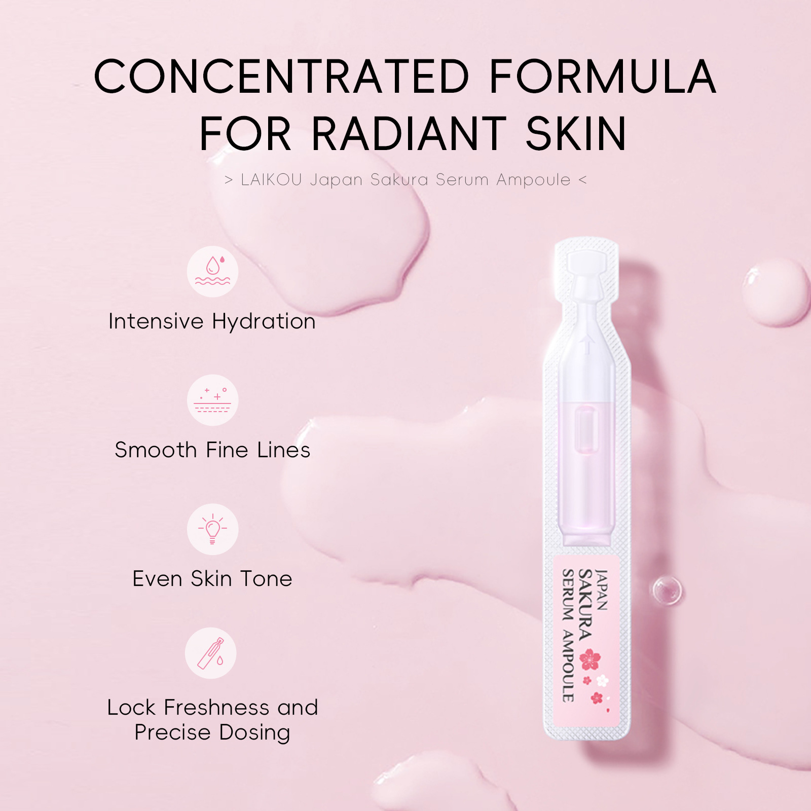 10pcs Sakura Moisturizing Face - Niacinamide Pore Shrinking Essence recension och pris