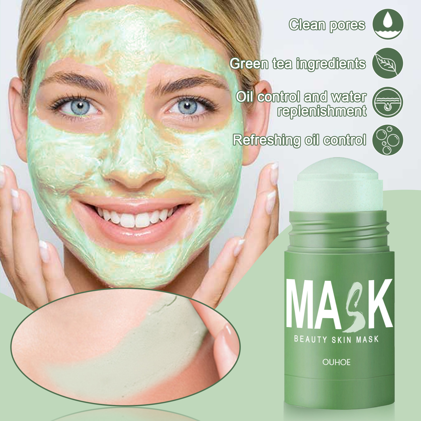 Green Tea Solid Mask Stick - D - Green Tea Cleansing Clay Mask recension och pris